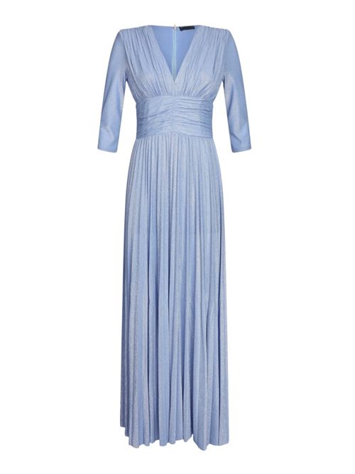 Long light blue pleated dress Liu Jo | CA5289JS006.A4324